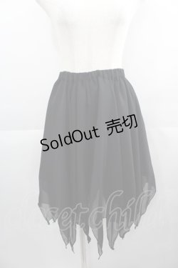 画像1: BPN / イレギュラーシフォンスカート  黒 I-25-04-21-094-GO-BL-HD-ZT383