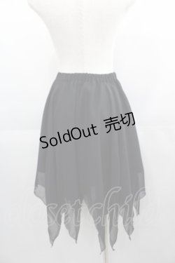 画像2: BPN / イレギュラーシフォンスカート  黒 I-25-04-21-094-GO-BL-HD-ZT383