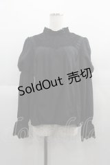 axes femme POETIQUE / ボリューム袖ブラウス M ブラック I-25-04-21-010-AX-BL-HD-ZI