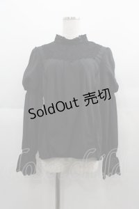 axes femme POETIQUE / ボリューム袖ブラウス M ブラック I-25-04-21-010-AX-BL-HD-ZI