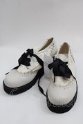 axes femme / 厚底レースアップシューズ M 生成り I-25-04-21-124-AX-SH-HD-ZI
