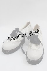 axes femme / 厚底レースアップシューズ M 生成り I-25-04-21-124-AX-SH-HD-ZI