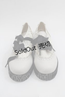 画像2: axes femme / 厚底レースアップシューズ M 生成り I-25-04-21-124-AX-SH-HD-ZI