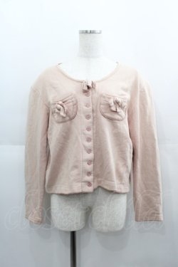 画像1: PINK HOUSE / サイドリボンポケットカーディガン  ピンク I-25-04-21-034-LO-TO-HD-ZI