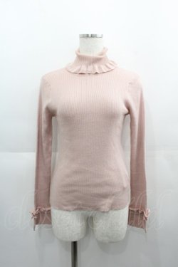 画像1: PINK HOUSE / ハイネックニットトップス  ピンク I-25-04-21-037-LO-TO-HD-ZI