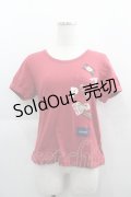 PINK HOUSE / ワッペン&ポケットデザインTシャツ  赤 I-25-04-21-038-LO-TO-HD-ZI
