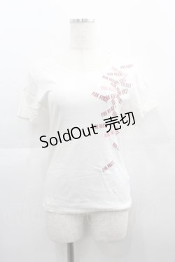 画像1: PINK HOUSE / ロゴ半袖Tシャツ 3(M) 白Ｘ赤 I-25-04-21-040-LO-TO-HD-ZI