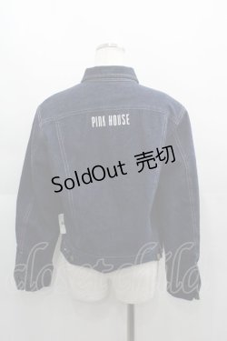 画像2: PINK HOUSE / 裏地チェックブーケフラワー柄デニムジャケット  青デニム I-25-04-21-041-LO-JA-HD-ZI