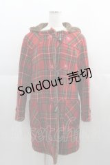 PINK HOUSE / タータンチェックフードコート  赤チェック I-25-04-21-043-LO-CO-HD-ZI