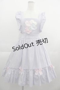 Nile Perch / ハートバルーンワッペンエプロンワンピース  ラベンダー I-25-04-24-049-LO-OP-HD-ZI