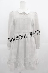 evelyn / チェック丸襟長袖ワンピース  ピンクチェック I-25-04-24-052-LO-OP-HD-ZI