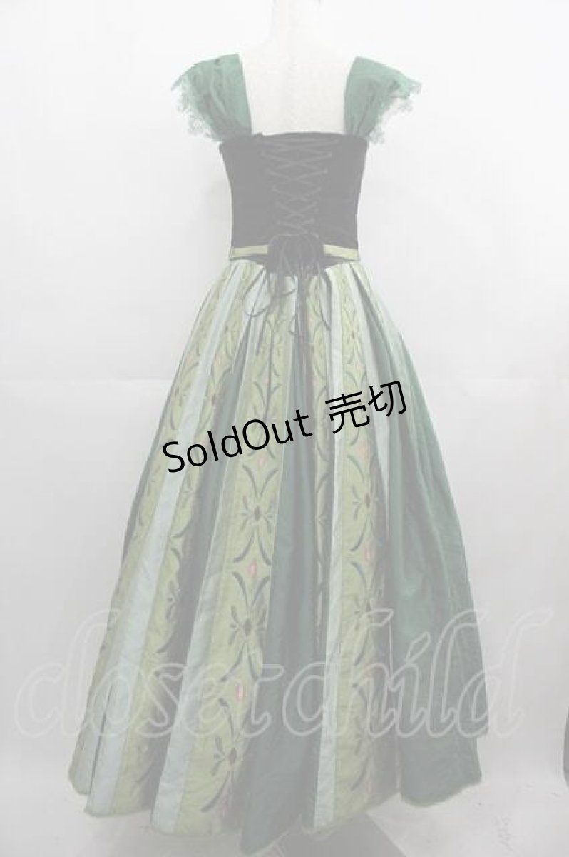 画像2: Secret Honey / Coronation dress & Necklace(Frozen Anna ver.)  グリーン I-25-04-24-066-CA-OP-HD-ZI (2)