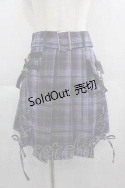 画像1: axes femme POETIQUE / ミリタリースカート M パープル I-25-04-24-079-AX-SK-HD-ZI