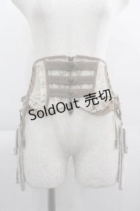 Ozz oneste / ローズ3つスナップボタンポーチ付きコルセット  アイボリーｘブラウン I-25-04-24-087-OO-ZA-HD-ZI