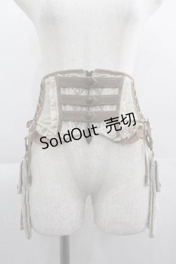 画像1: Ozz oneste / ローズ3つスナップボタンポーチ付きコルセット  アイボリーｘブラウン I-25-04-24-087-OO-ZA-HD-ZI