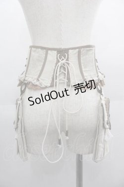 画像2: Ozz oneste / ローズ3つスナップボタンポーチ付きコルセット  アイボリーｘブラウン I-25-04-24-087-OO-ZA-HD-ZI