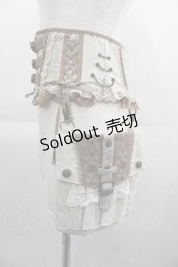 画像3: Ozz oneste / ローズ3つスナップボタンポーチ付きコルセット  アイボリーｘブラウン I-25-04-24-087-OO-ZA-HD-ZI