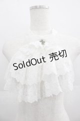 ATELIER PIERROT / リボンクロスフリルジャボ  白 I-25-04-24-091-EL-ZA-HD-ZI