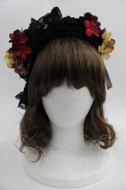 画像1: Hoshibako Works / 繁花集カチューシャ  黒 I-25-04-24-095-EL-AC-HD-ZI
