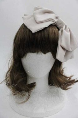 画像2: Ank Rouge / 斜めリボンカチューシャ  ベージュ I-25-04-24-097-CA-AC-HD-ZI