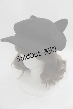 画像1: LOLITAその他(お買取対象外) / ねこみみキャスケット  黒 I-25-04-24-100-LO-AC-HD-ZI