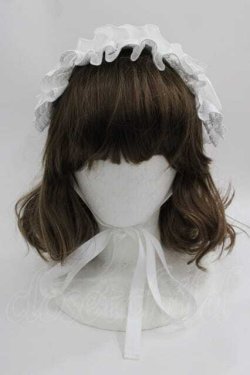 画像2: ATELIER PIERROT / レースアップフリルヘッドドレス  白 I-25-04-24-102-EL-AC-HD-ZI