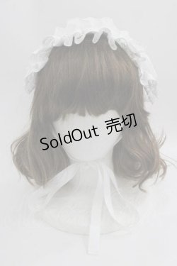 画像2: ATELIER PIERROT / レースアップフリルヘッドドレス  白 I-25-04-24-102-EL-AC-HD-ZI