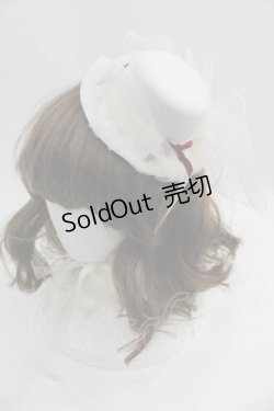 画像1: Secret Honey / チュールベルベットリボンミニハット  アイボリーｘボルドー I-25-04-24-103-CA-AC-HD-ZI