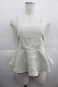 axes femme POETIQUE / バックリボンペプラムビスチェ  アイボリー I-25-04-24-011-AX-TO-HD-ZI