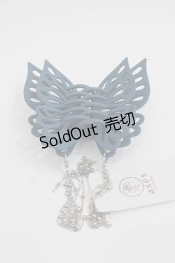 画像2: axes femme / マットカラー蝶ヘアークリップ  グリーンＸシルバー I-25-04-24-111-AX-AC-HD-ZI