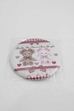 画像1: BABY,THE STARS SHINE BRIGHT / Sweet Heart Check柄バッジ  白Ｘ赤 I-25-04-24-116-BA-AC-HD-ZI