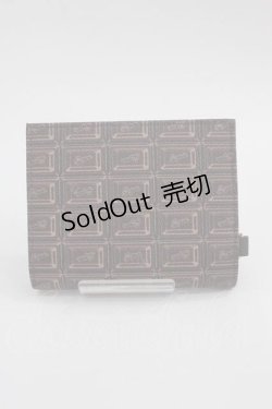 画像1: Q-pot. / ビターチョコレートフラップショートウォレット  ブラウン I-25-04-24-125-QP-ZA-HD-ZI