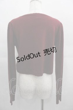 画像2: Secret Honey / ロゴ刺繍ボレロ  ボルドー I-25-04-24-013-CA-TO-HD-ZI