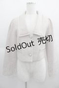 axes femme POETIQUE / ツィードショートジャケット  ピンク I-25-04-24-028-AX-JA-HD-ZI