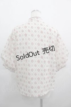 画像2: LOLITAその他(お買取対象外) / 格子お花半袖チャイナブラウス  アイボリーＸボルドー I-25-04-24-003-LO-BL-HD-ZI
