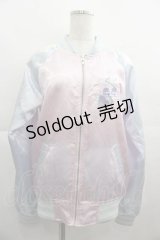 LISTEN FLAVOR / ROSYクロススカジャン  ピンクＸサックス I-25-04-24-031-PU-JA-HD-ZI
