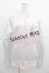 LISTEN FLAVOR / ROSYクロススカジャン  ピンクＸサックス I-25-04-24-031-PU-JA-HD-ZI
