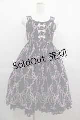 Angelic Pretty / Sweetie Ribbonジャンパースカート  黒Ｘピンク I-25-04-24-032-AP-OP-HD-ZI