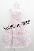 Angelic Pretty / Toy's Donut Dinerジャンパースカート  ピンク I-25-04-24-033-AP-OP-HD-ZI