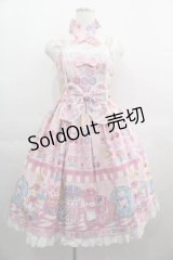 Angelic Pretty / Toy's Donut Dinerジャンパースカート  ピンク I-25-04-24-033-AP-OP-HD-ZI