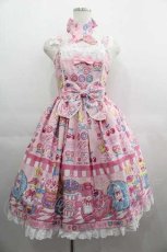 画像1: Angelic Pretty / Toy's Donut Dinerジャンパースカート  ピンク I-25-04-24-033-AP-OP-HD-ZI (1)