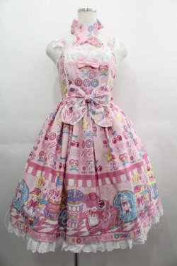 画像1: Angelic Pretty / Toy's Donut Dinerジャンパースカート  ピンク I-25-04-24-033-AP-OP-HD-ZI