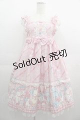 Angelic Pretty / MELODY TOYSハイウエストジャンパースカート  ピンク I-25-04-24-034-AP-OP-HD-ZI