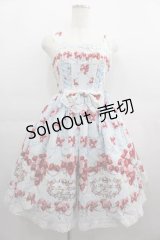 BABY,THE STARS SHINE BRIGHT / Strawberry Rose Bouquet柄ジャンパースカートI  サックス I-25-04-24-036-BA-OP-HD-ZI