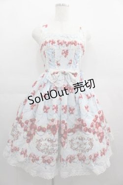 画像1: BABY,THE STARS SHINE BRIGHT / Strawberry Rose Bouquet柄ジャンパースカートI  サックス I-25-04-24-036-BA-OP-HD-ZI