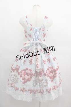 画像2: BABY,THE STARS SHINE BRIGHT / Strawberry Rose Bouquet柄ジャンパースカートI  サックス I-25-04-24-036-BA-OP-HD-ZI