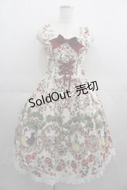 画像1: BABY,THE STARS SHINE BRIGHT / 白雪姫〜りんごの森の物語〜柄ジャンパースカートII  白 I-25-04-24-037-BA-OP-HD-ZI