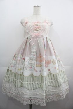 画像1: BABY,THE STARS SHINE BRIGHT / Salon de the Minetteベビードールジャンパースカート  ピンク I-25-05-01-050-BA-OP-HD-ZI