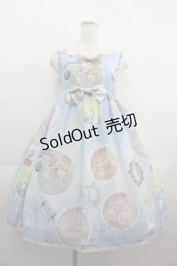 画像1: BABY,THE STARS SHINE BRIGHT / 天体のHarmonia 天使の如く歌う星界の旋律 柄Vegaジャンパースカート  サックス I-25-05-01-052-BA-OP-HD-ZY