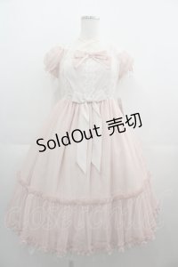 Angelic Pretty / Sugar Sweetミニ袖ジャンパースカート  ピンク I-25-05-01-057-AP-OP-HD-ZY